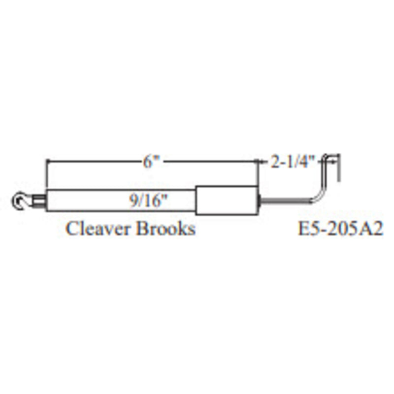 XX856 - Cleaver Brooks Electrode 1pk (Crown Replacement for WP-E5-205A2)