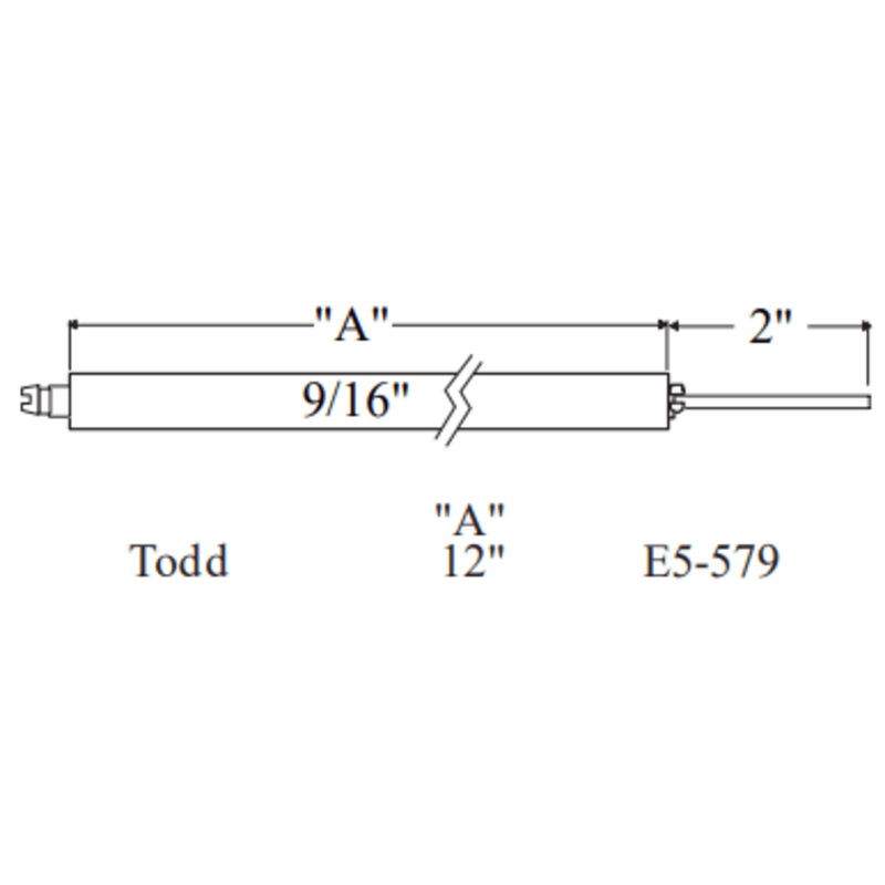 E5-579-2PK - Westwood - 579, Todd 12” Electrode 2pk