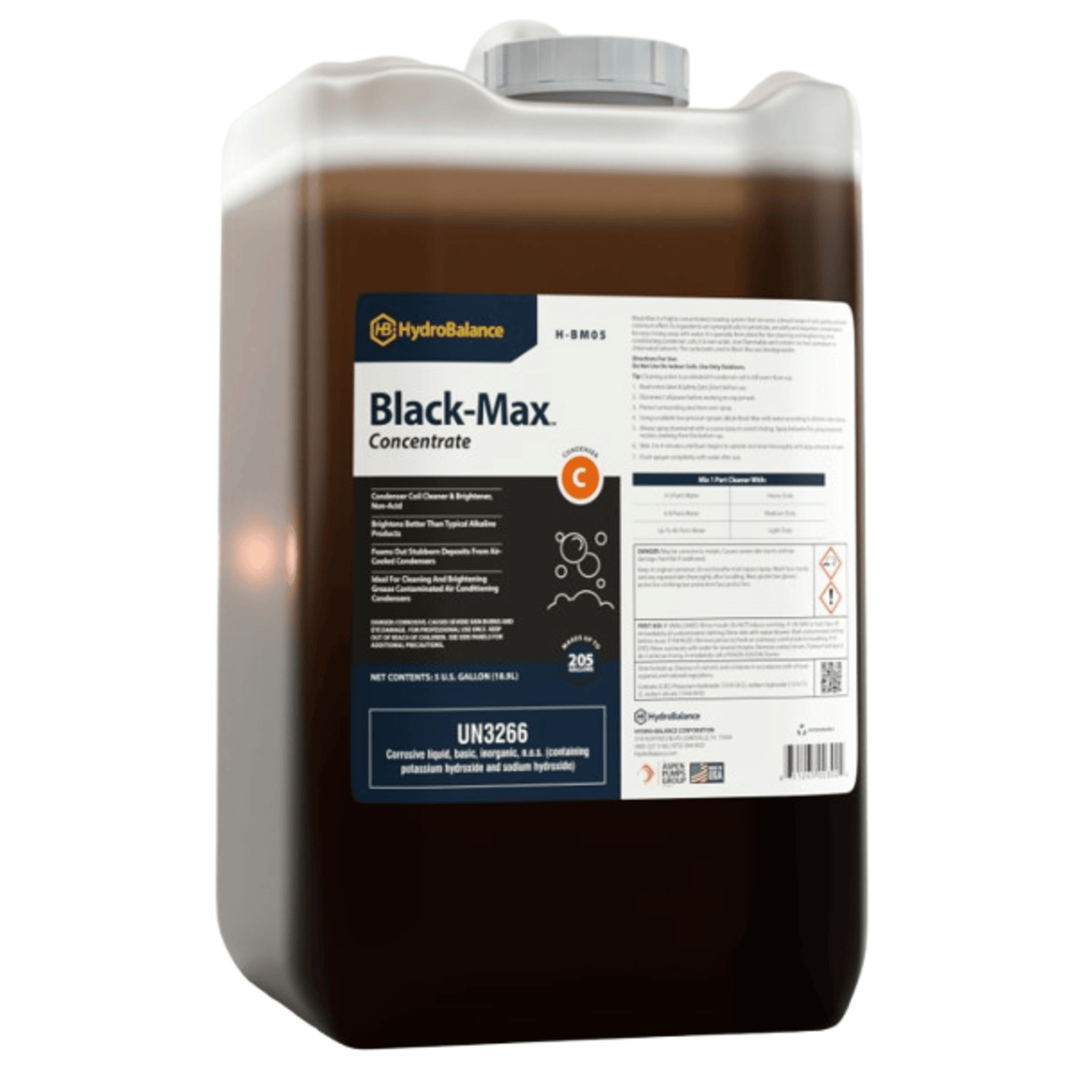 H-BM05  -  HydroBalance - Black Max Concentrate 5-Gal Plastic Pail, (1EA)