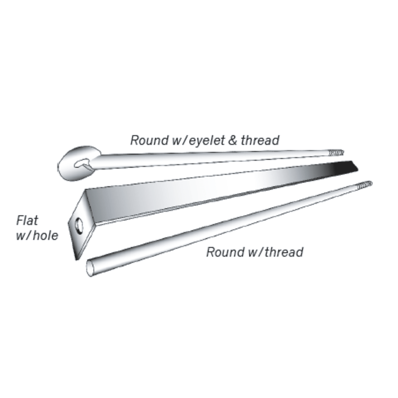 E9-TYPEF-PK - Westwood - 3/8” wide flat buss bar, 12” length EACH