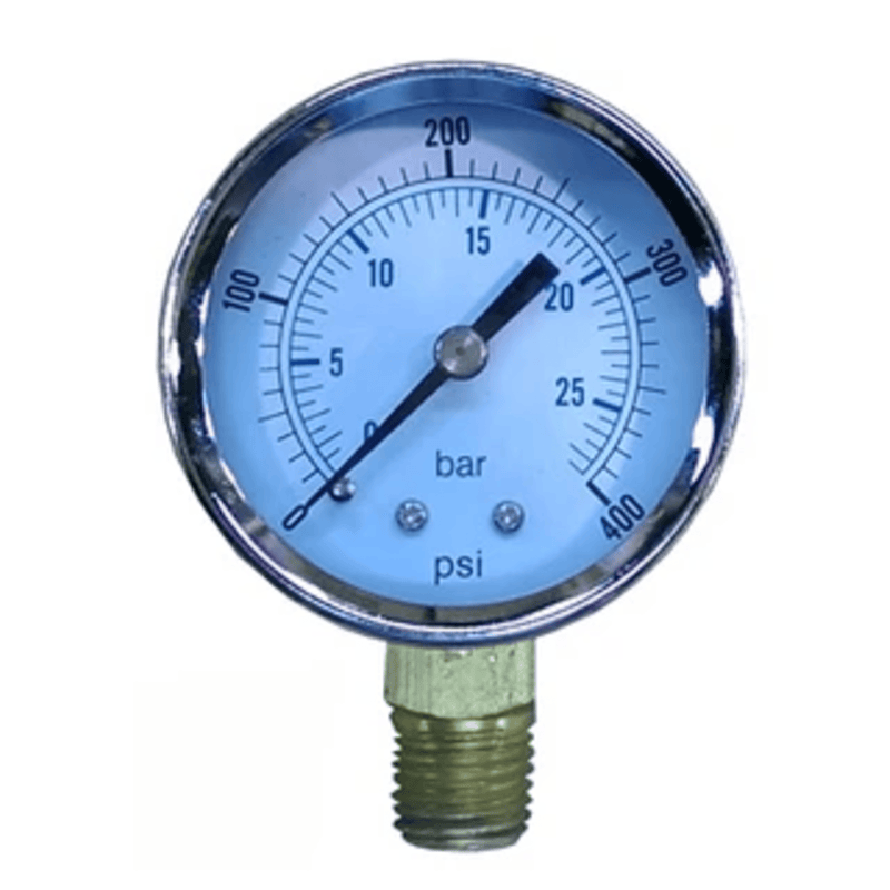 CRO-41408 / WP-S100-122 - Crown - Pressure Gauge 0-400 PSI, 1/4"-NPT, LM, 2" Face