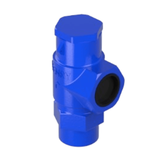 Henry 5600-200, Relief Valve, Cast Iron Angle Type, Inlet 1/2" FPT - Outlet 3/4" FPT