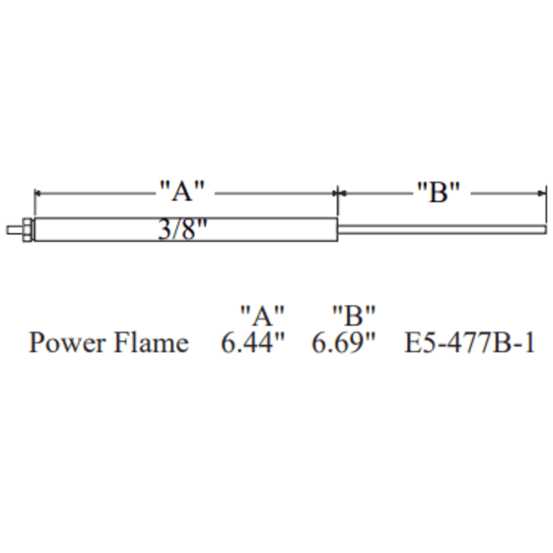 E5-477B-1-2PK - Westwood - 477B-1, Power Flame Electrode 2pk (Power Flame X4204)
