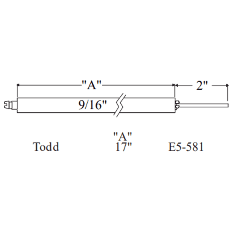 E5-581-2PK - Westwood - 581, Todd 17” Electrode 2pk
