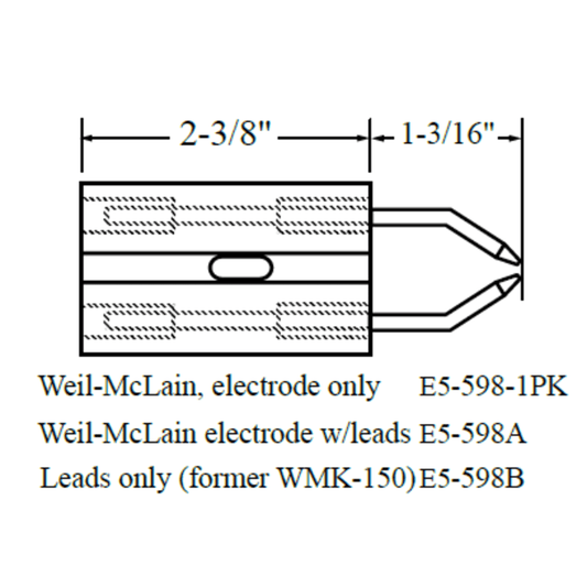 Westwood 598A Weil-Mclain Electrode w/leads