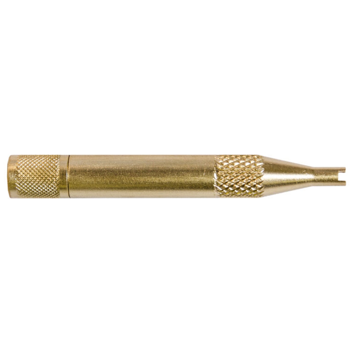 CD3813 - C&D - brass valve core tool & container, with 3 valve cores, compact knurled design 1EA