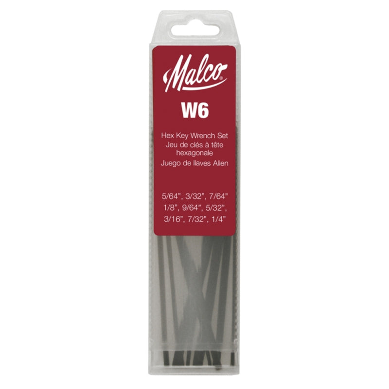 W6 - Malco - HEX KEY, "L", 6", 9-PIECE SET (1EA)