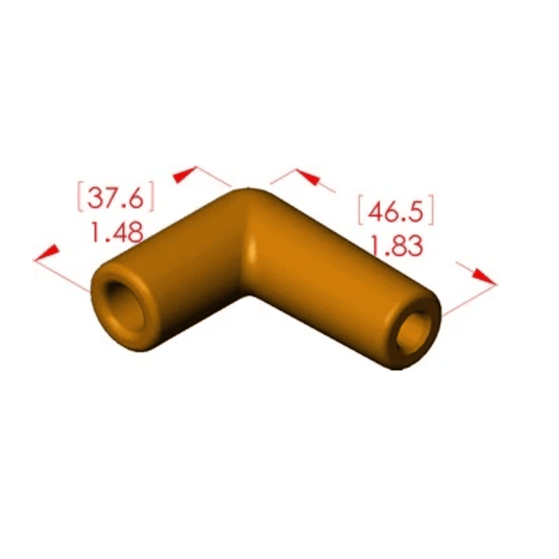 50739-10 - Crown - SILICONE BOOT-90 DEGREE/ORANGE 10PK