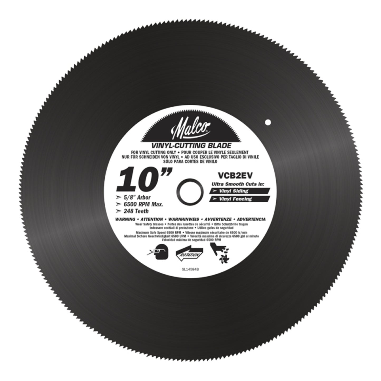 VCB2 EV - Malco - CIRC BLADE, VINYL, 10" (1EA)