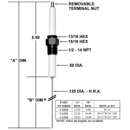CA266 - Igniter/CA260 W/24 In. Tip Special Igniter
