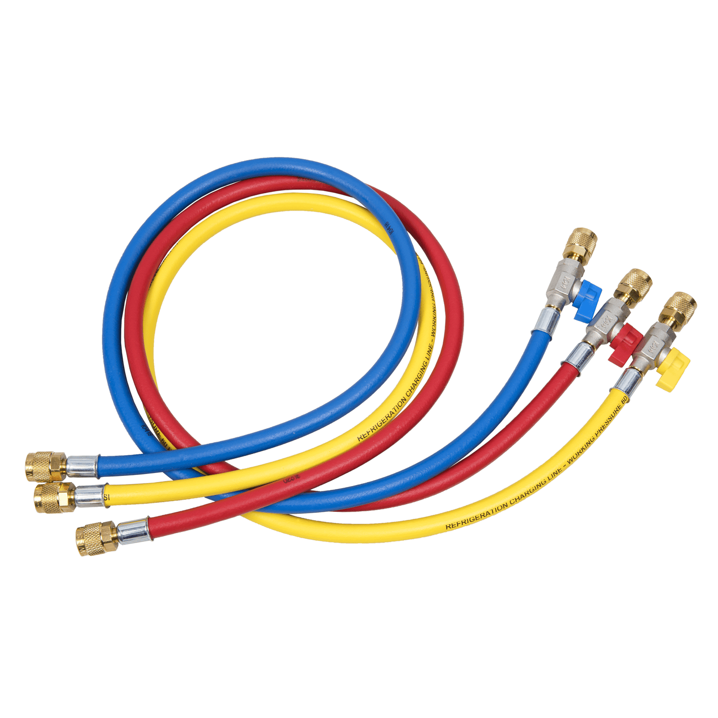 Refco CA-CCL-60, 3 60" hoses w/ball valve