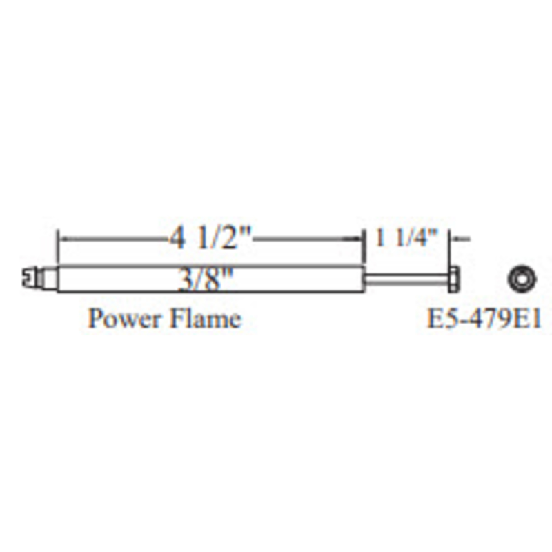 E5-479E1-2PK - Westwood - 479E1, Power Flame Electrode 2pk