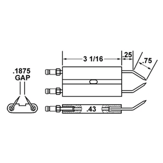22243 - Crown - A8067 ELECTRODE    17290 A8067 S.T.JOHNSON (1EA)