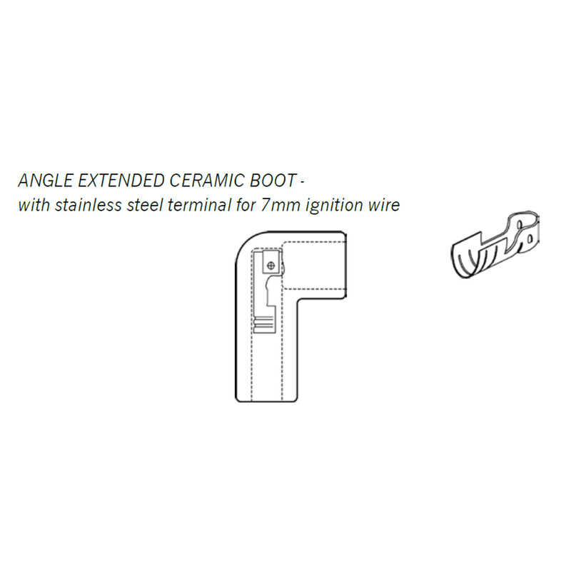 E9-AECF-PK - Westwood - RAJAH AECF Angle Ceramic Boot w/terminal 1pk
