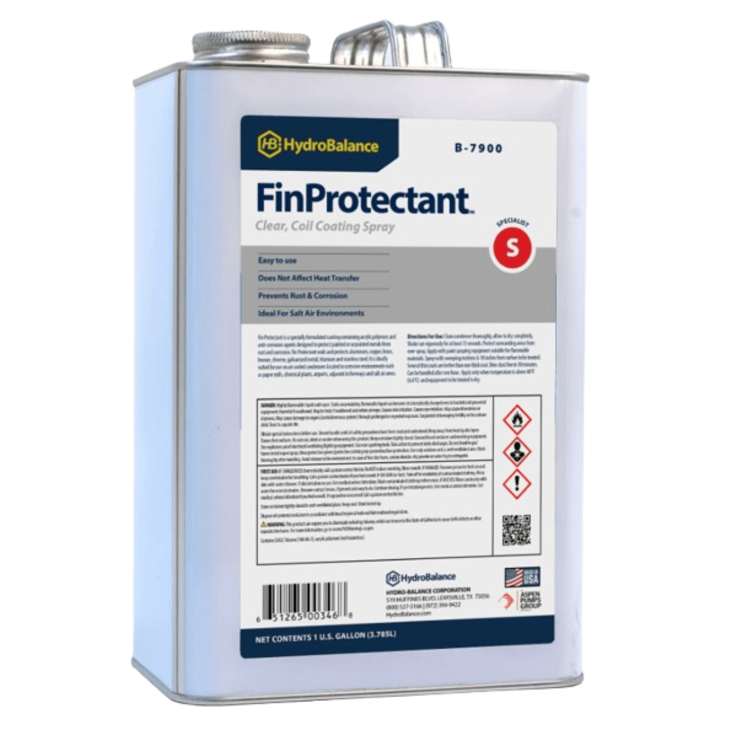 B-7900  -  HydroBalance - Fin Protectant (Clear) 1 Gal Metal Can, (4PK)