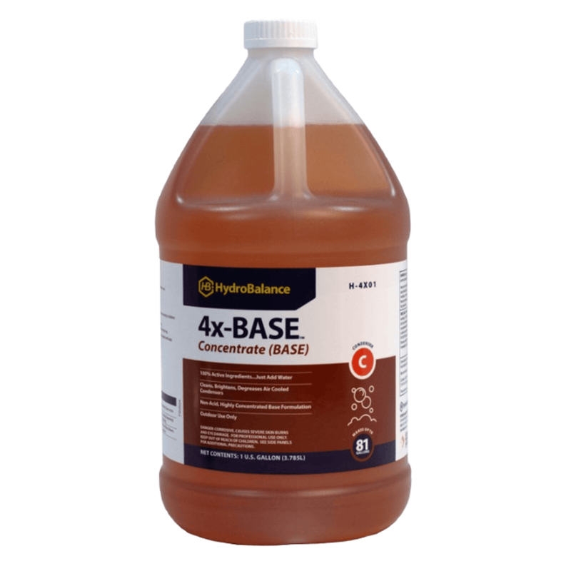H-4X01  -  HydroBalance - 4X BASE Coil Cleaner 1 Gal Bottle, (4PK)