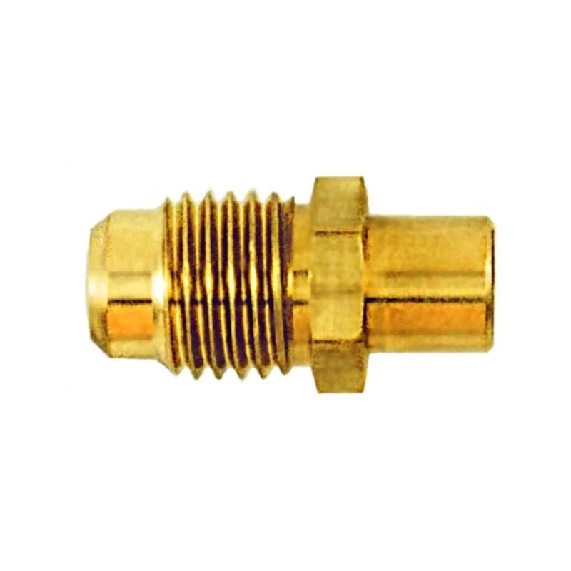 CD2500/6 - C&D - 1/4" m. flare access body, solder end has 1/4" ID and 5/16" OD step, CD2245 6PK