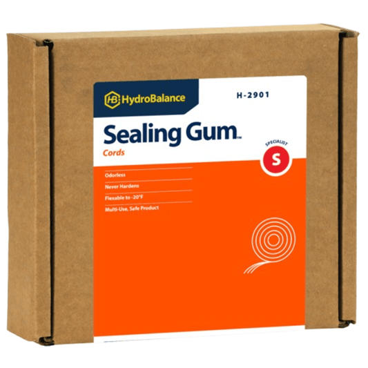 H-2901  -  HydroBalance -  Sealing Gum Cords 3/8" Bead x 25' Roll, (12 PK)