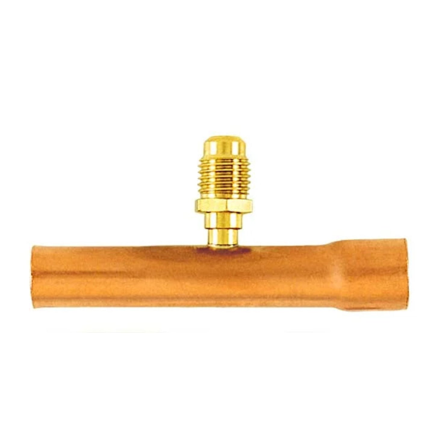 CC8427/2 - C&D - tee with 1/4" m. flare access on 1/2" OD x 3" copper tube, CD2245 2PK