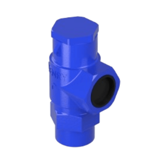 Henry Relief Valve Cast Iron Angle Type, Inlet 1/2" FPT - Outlet 1" FPT