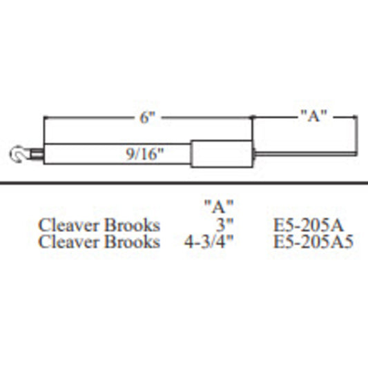 Westwood 205A, Cleaver Brooks Electrode 1pk