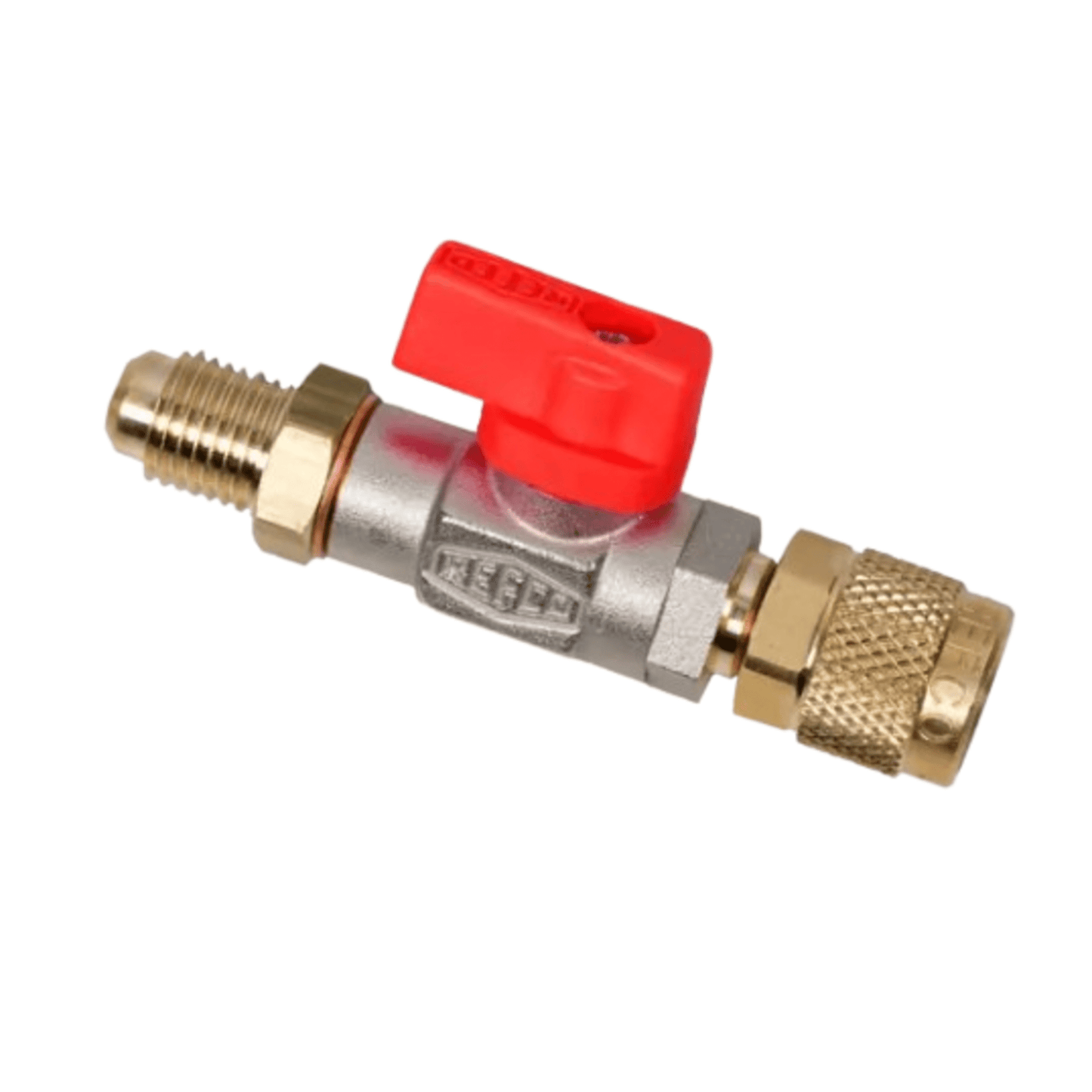 Refco 4493533, CA-1/4"SAE-R, Ball valve 1/4" SAE X 1/4" SAE, red