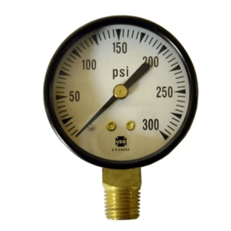 CRO-41405 / WP-S100-152 - Crown - Pressure Gauge 0-300 PSI, 1/4"-NPT, LM, 2-1/2" Face