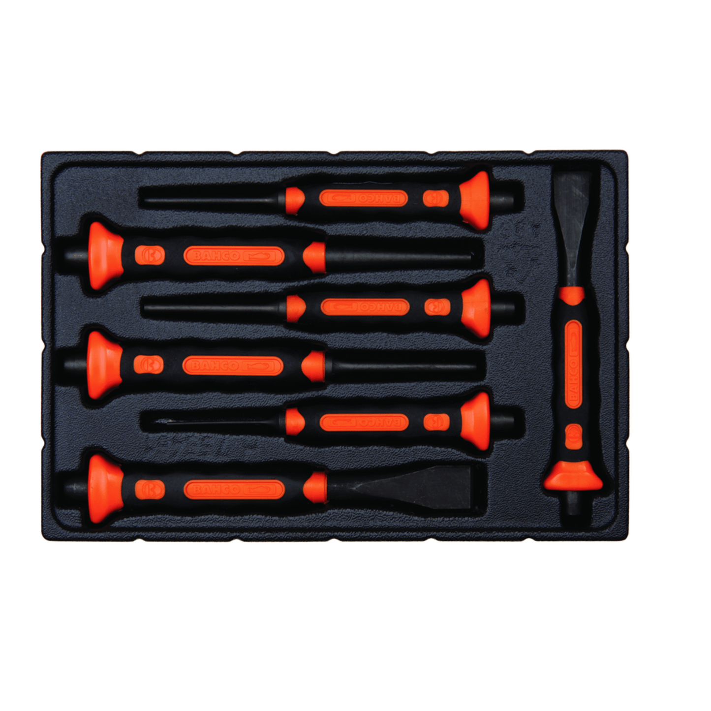 Bahco 3654BMS/7, 7 Pc Soft Grip Punch and Chisel Set