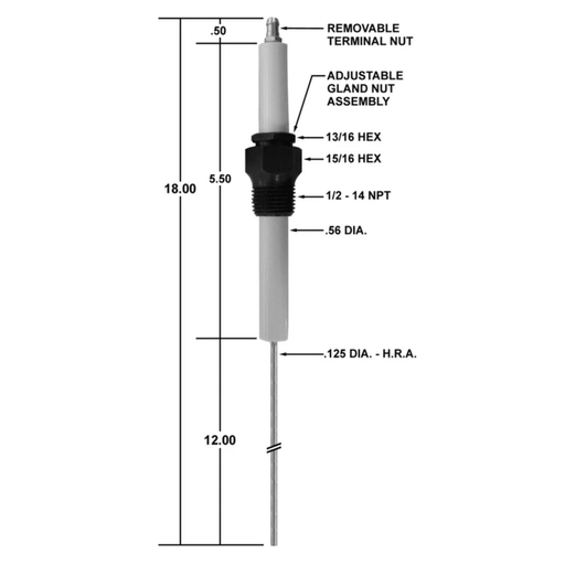 CA343 - Igniter/Maxon 47232 W/ 12" Tip