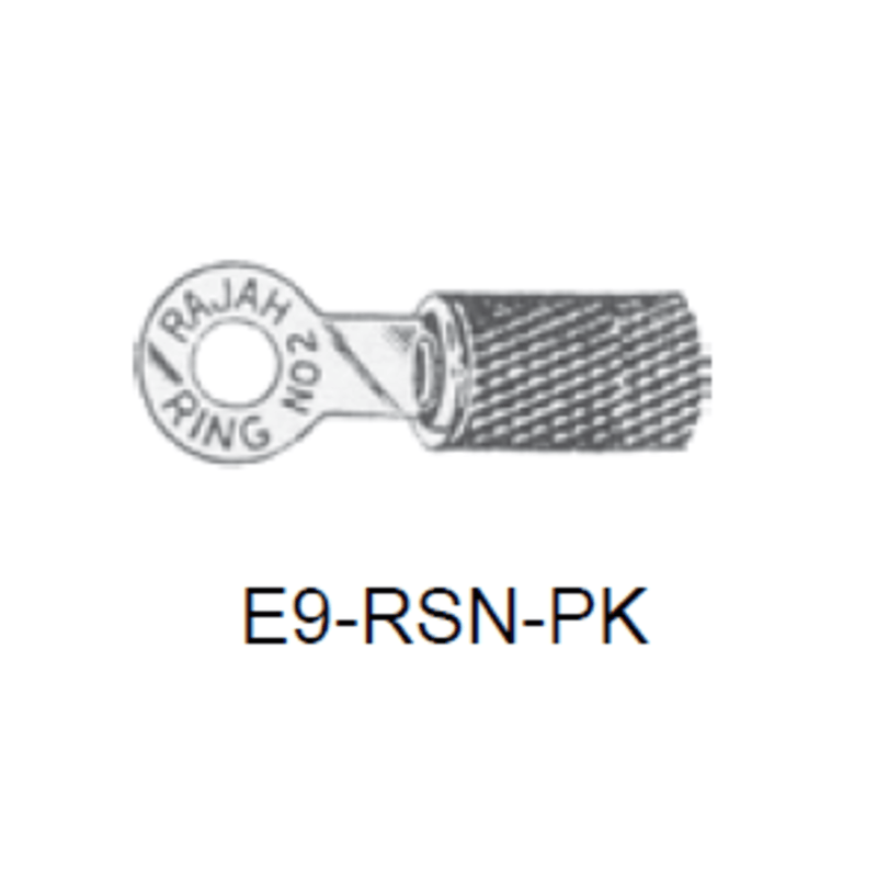 E9-RSN-PK - 55121-10 - RSN Ring terminal with knurled brass ferrule 10pk