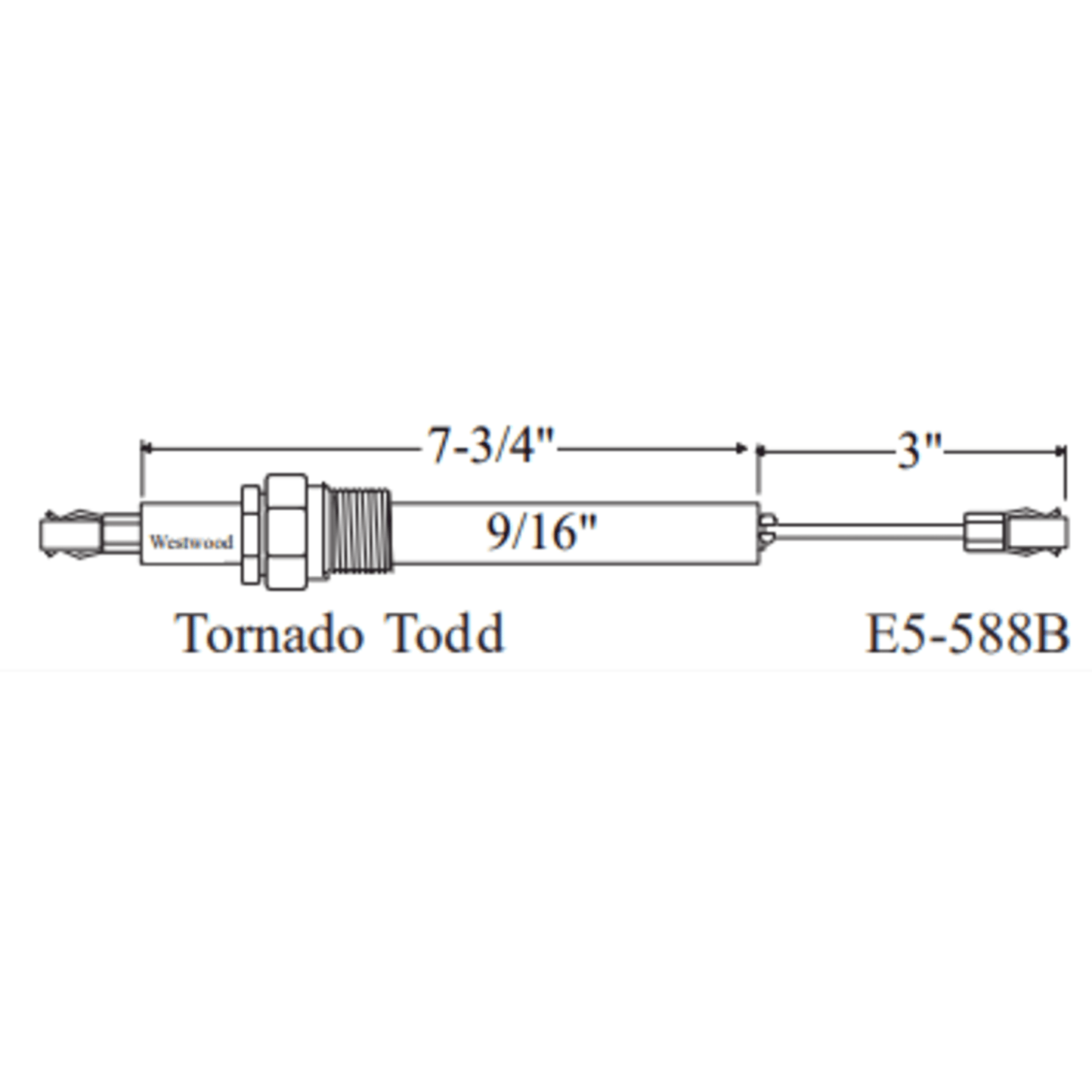 E5-588B-2PK - Westwood - 588B, United Auto Electrode 2pk