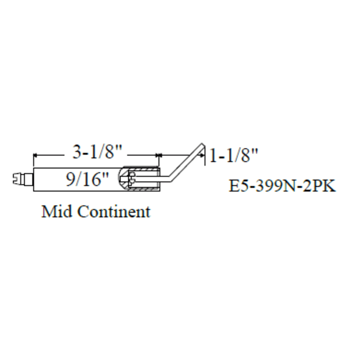 Westwood 399N Mid-Cont. Fl. Rod Electrode 2pk