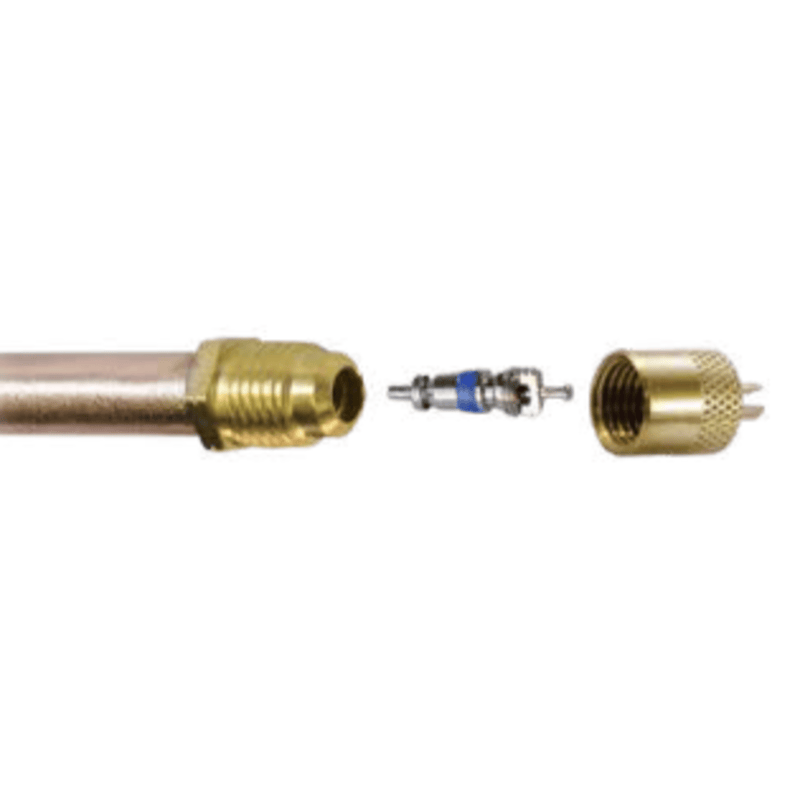 CD3605/6 - C&D - 1/4" m. flare access fitting w/ 5/16" copper tube extension, CD2250 6PK