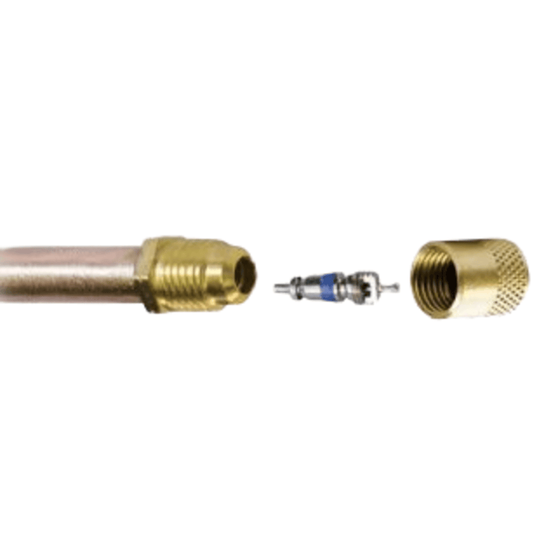 CD8405/6 - C&D - 1/4" m. flare access fitting w/ 5/16" copper tube extension, CD2245 6PK