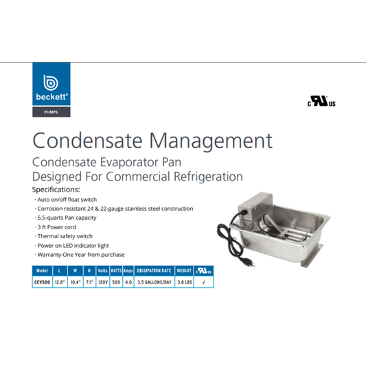 Beckett CEV500 Condensate Management