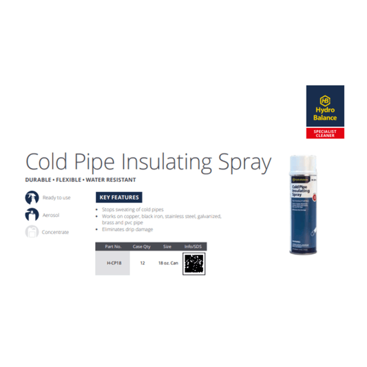 HydroBalance Cold Pipe Insulating Spray