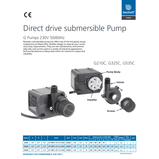 Beckett G325C Direct Drive Submersible Pump