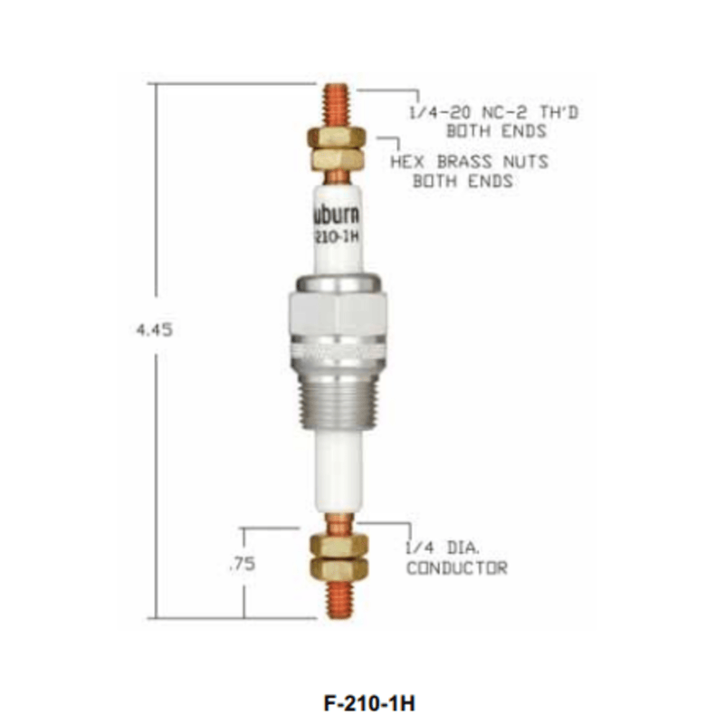 F-210-1H - Auburn - Feedthrough  (CS13061) (20PK)