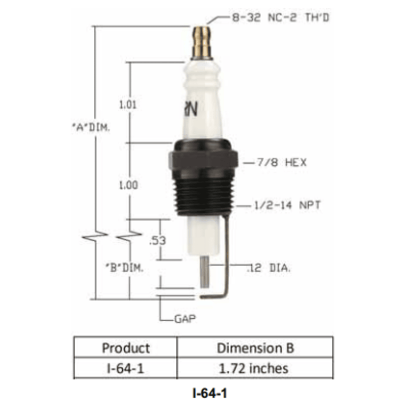 I-64-1 - Auburn - Igniter (CS12958) (40PK)