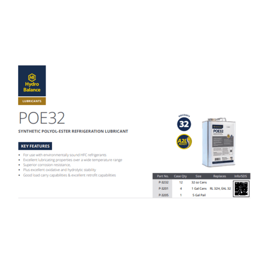 HydroBalance POE32 Synthetic Polyol-Ester Refrigeration Lubricant