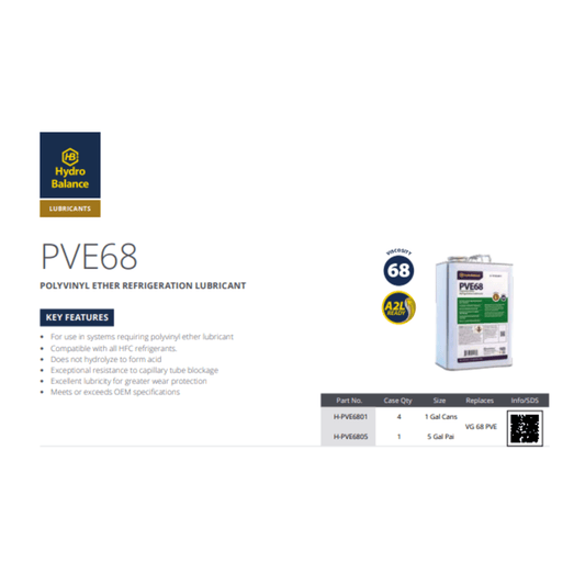 HydroBalance PVE68 Polyvinyl Ether Refrigeration Lubricant