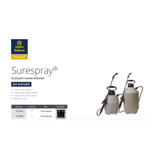 HydroBalance Surespray® Economy Grade Sprayer