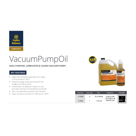 HydroBalance Vacuum Pump Oil Dual Purpose