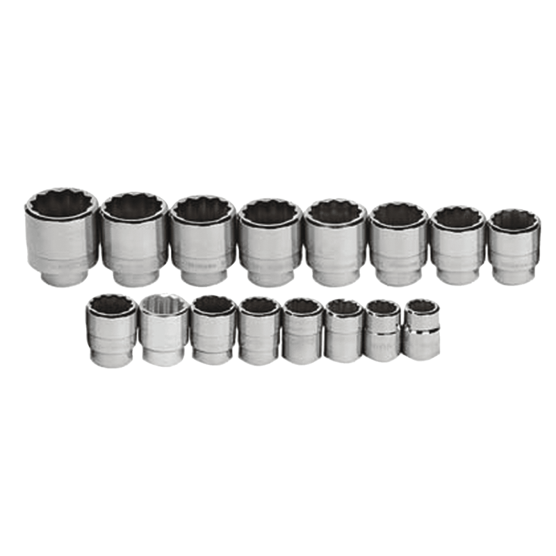 JHWWSH-16TB - Williams - 16pc 3/4" Drive 12-Point SAE Shallow Socket Set