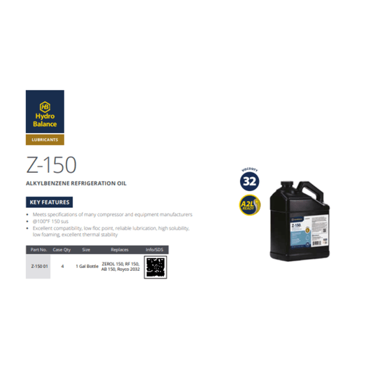 HydroBalance Z-150 Alkylbenzene Refrigeration Oil