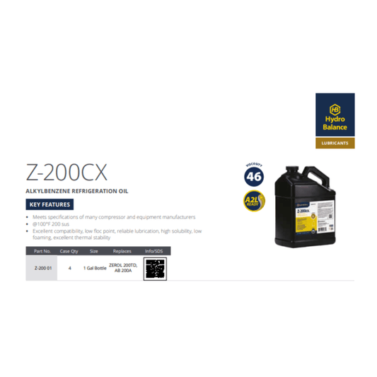 HydroBalance Z-200CX Alkylbenzene Refrigeration Oil