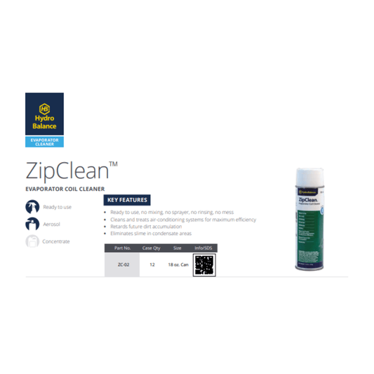 HydroBalance ZipClean™ Evaporator Coil Cleaner