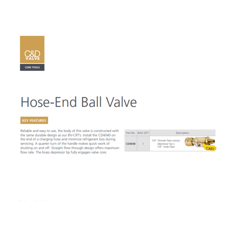 C&D Hose-End Ball Valve